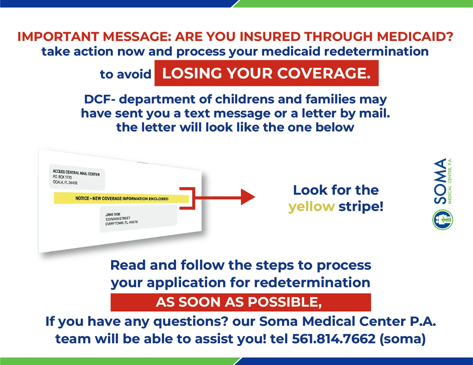 Important message: Are you insured through medicaid?